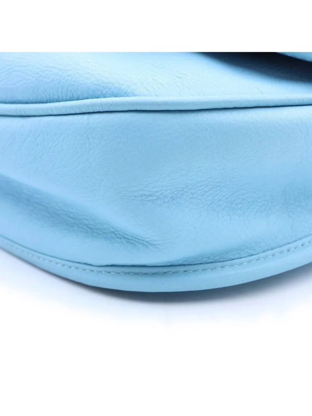 Loewe Heritage Shoulder Bag Logo Leather Blue
